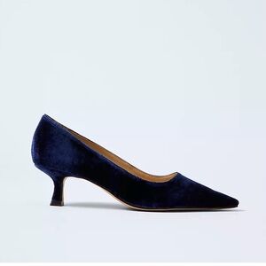 Ann Taylor Midnight Blue Velvet Heels